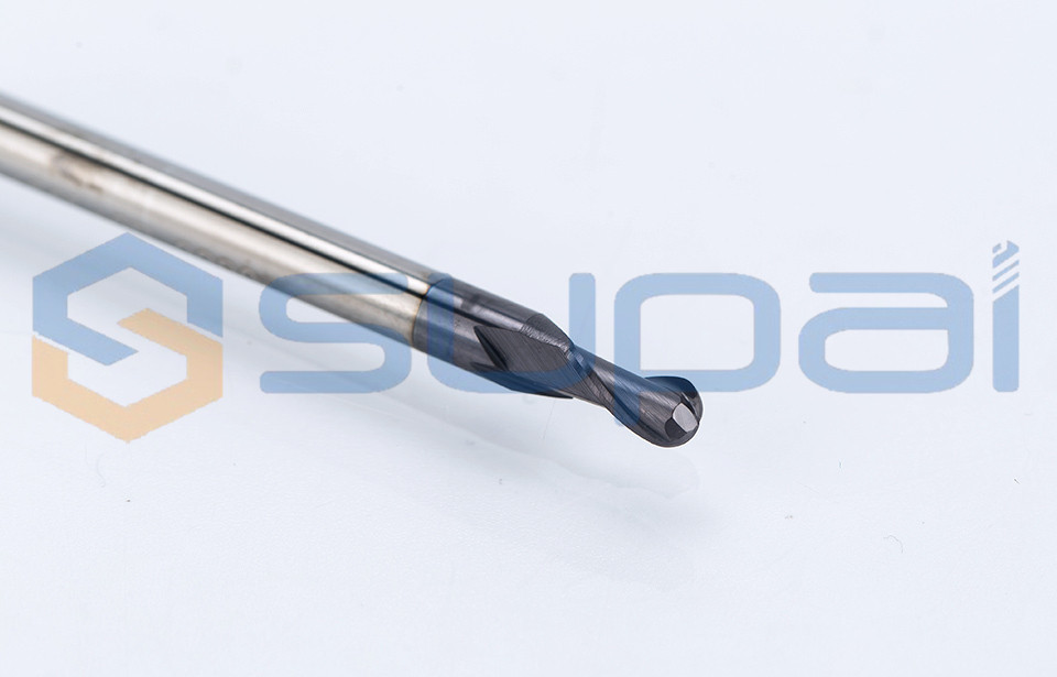 2 Flutes Ball Nose Solid Carbide End Mills CNC Milling Cutter R0.5 0.75mm CNC Tools Milling Cutter